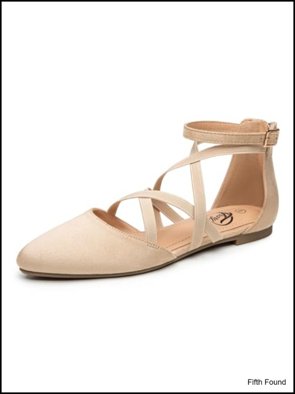 Mary Jane Flats Pointed Toe Suede Zipper Ankle Strap Office Shoes